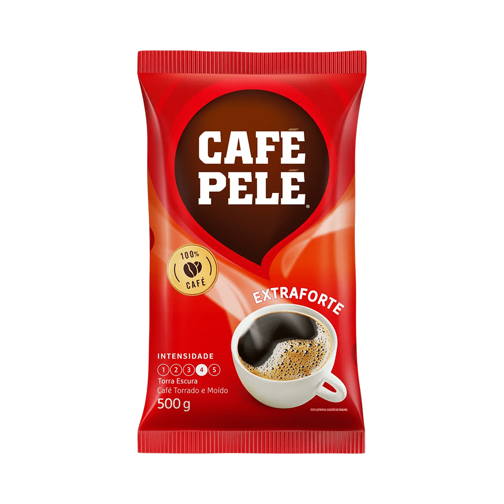 Café torrado e moído Pelé pacote 500g