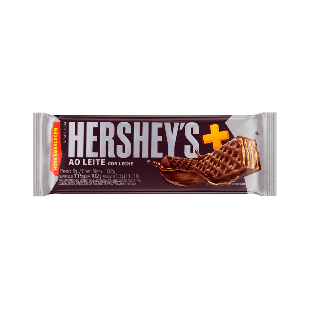 Chocolate waffer Hershey caixa 102g