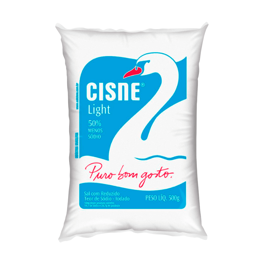 Sal refinado light Cisne pacote 500g