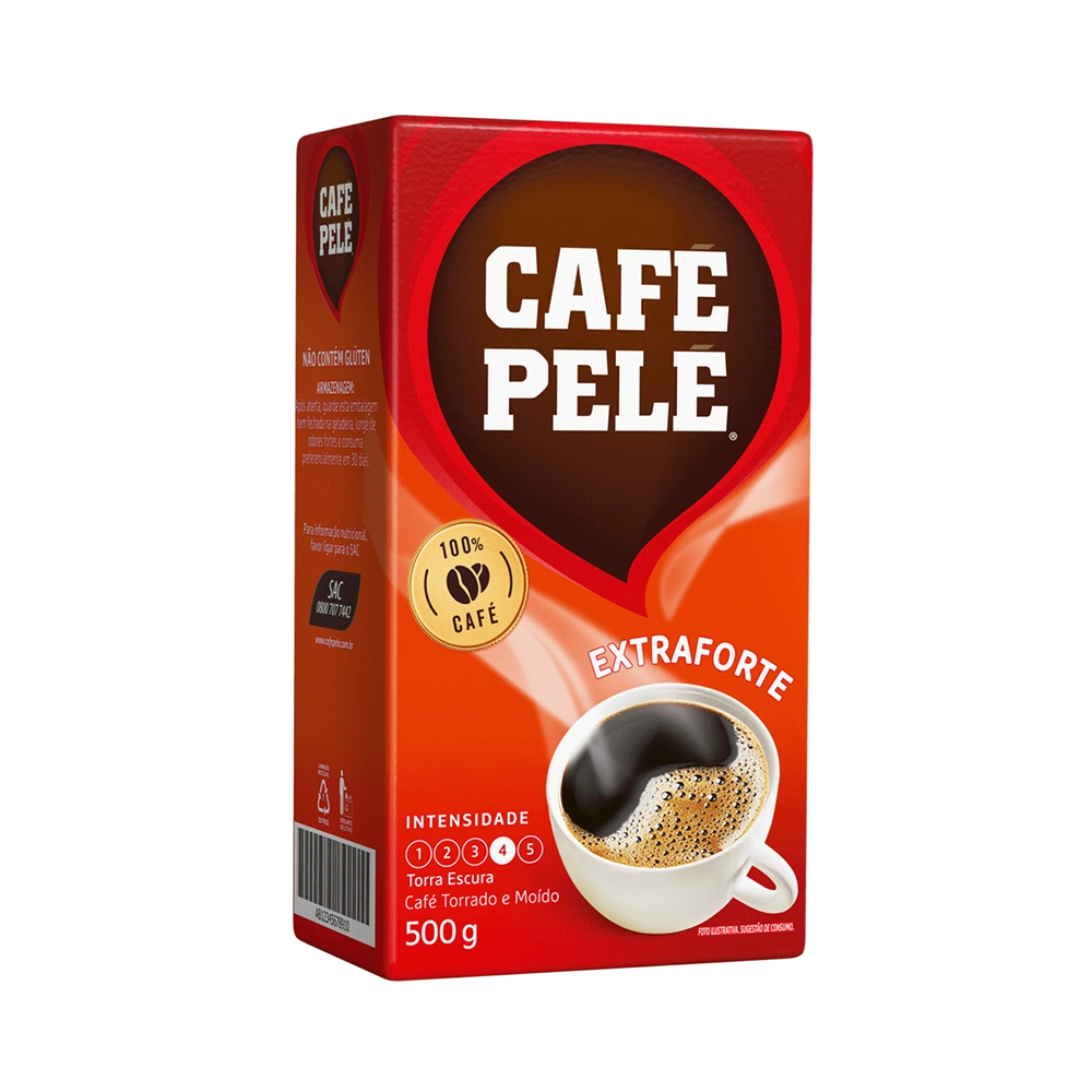 Café a vácuo Pelé extra forte pacote 500g
