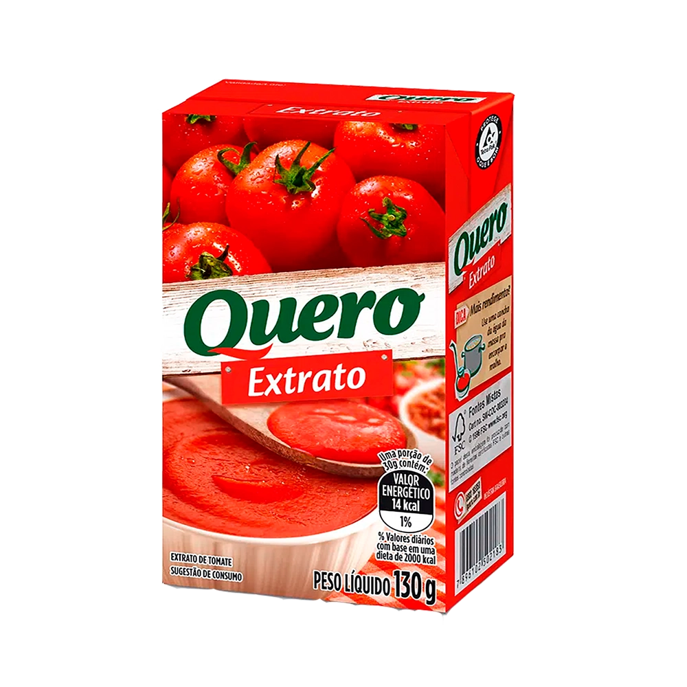 Extrato de tomate Quero caixa 130g